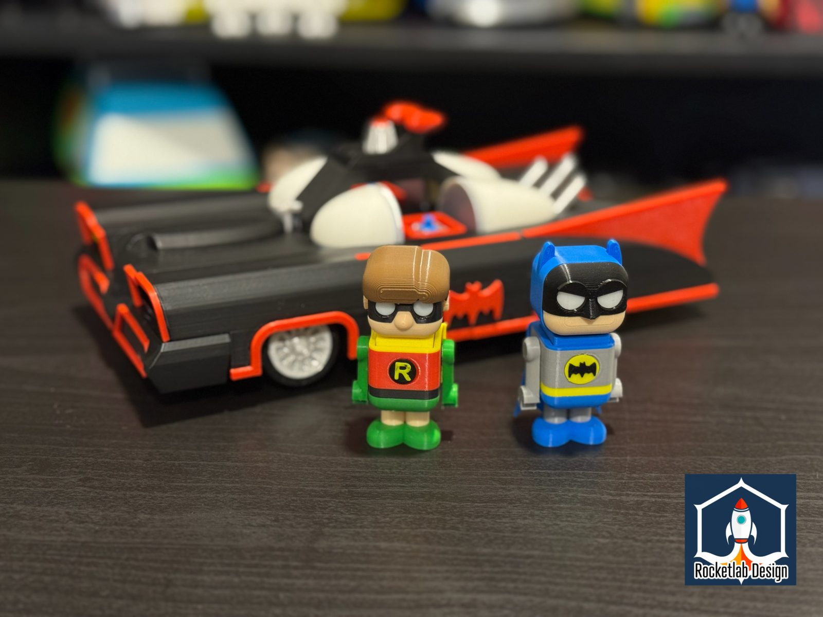 #1 1966 Classic Batmobile + Batman & Robin clicker — vue 1