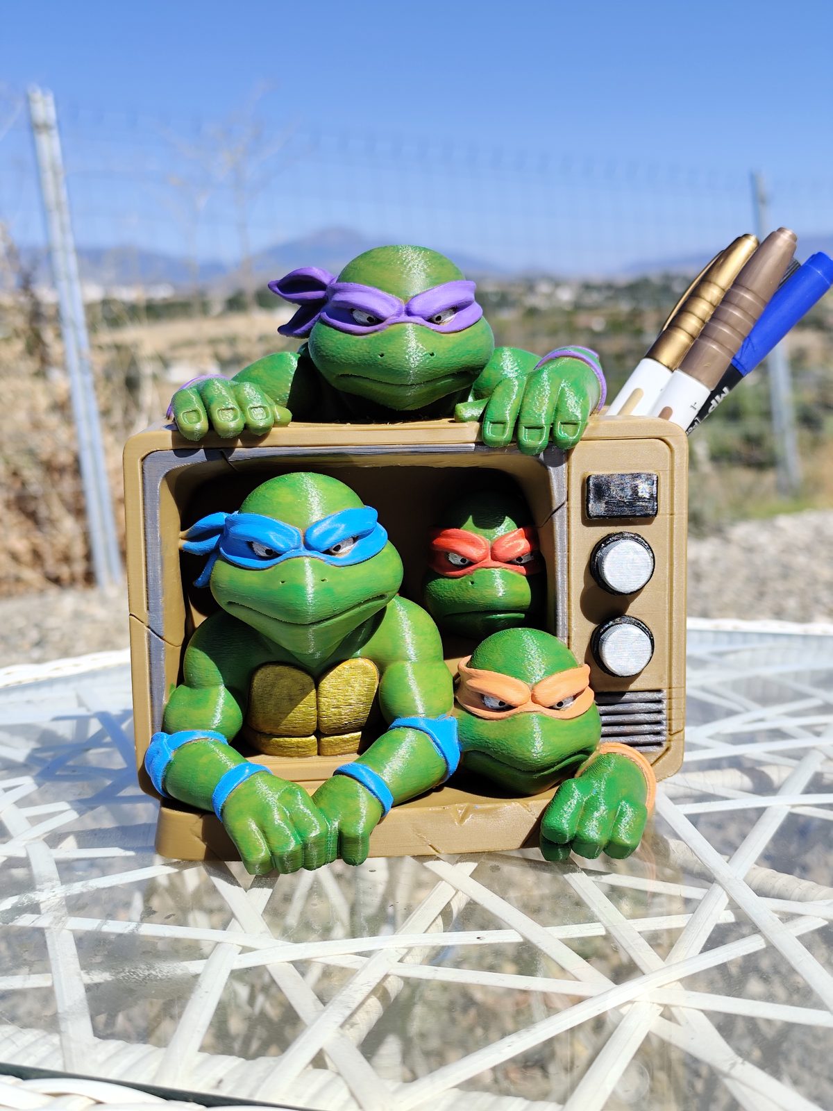 #1 Teenage Mutant Ninja Pen Holder – Retro TV Style — vue 5