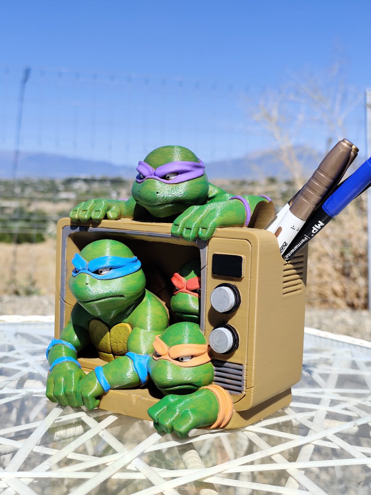 #1 Teenage Mutant Ninja Pen Holder – Retro TV Style — vue 7