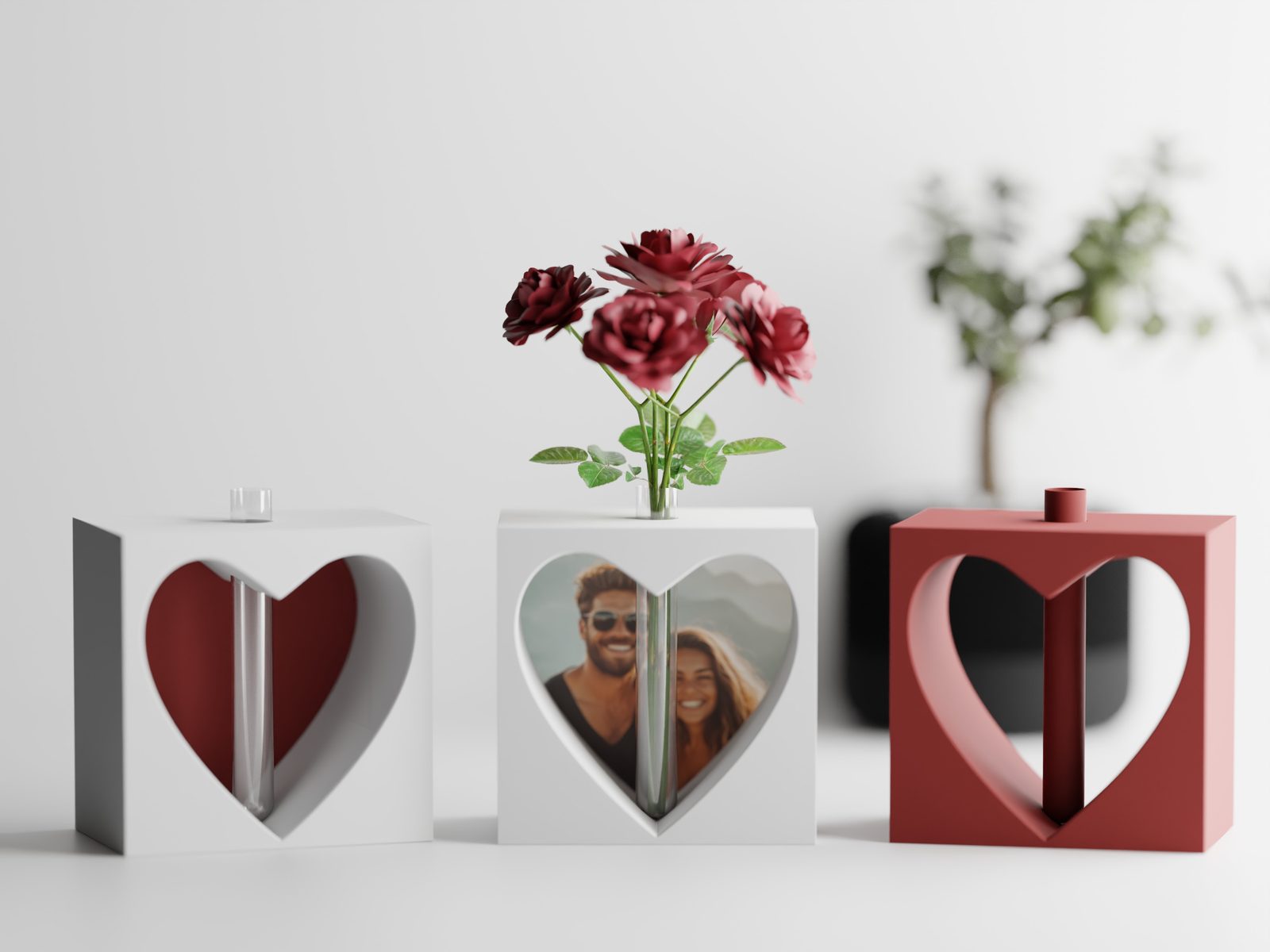 #1 Valentines Heart CutOut Vase — vue 2