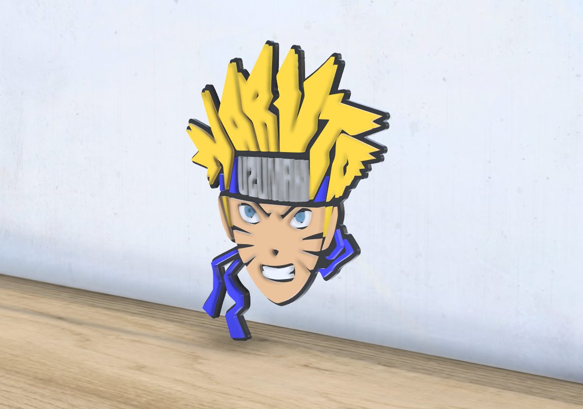 #3 Naruto Uzumaki - Layered - Word Wall Art — vue 4