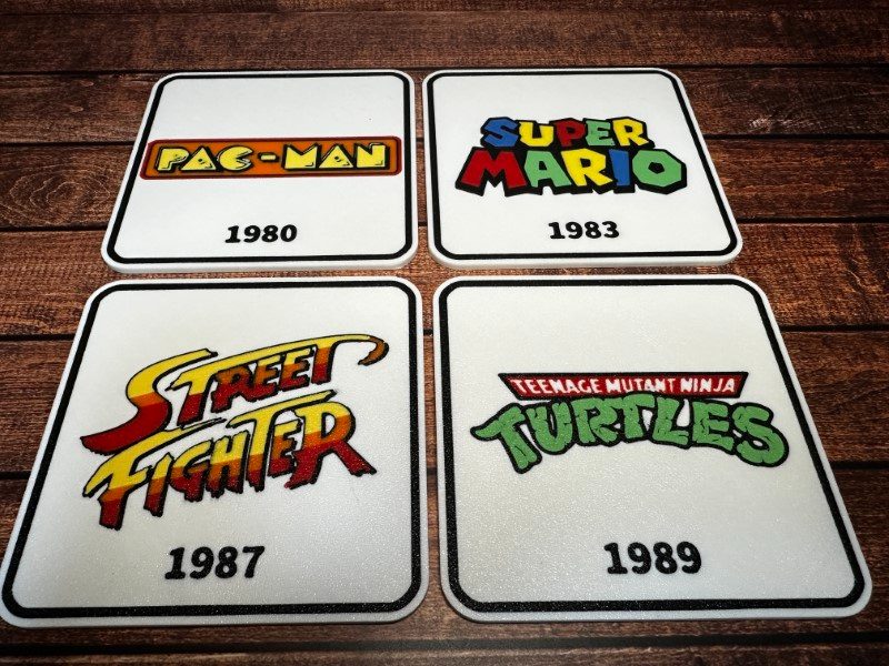 #4 Retro Arcade Games - Drinks Coasters — vue 1