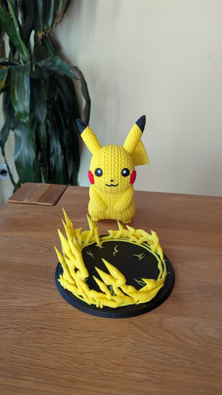 #13 Pokemon Pikachu Diorama for Knitted Pikachu Figure — vue 1