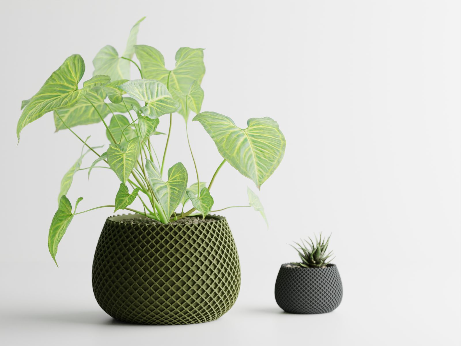 #15 Modern ribbed Planter Plant Pot Vase Series 6 — vue 2