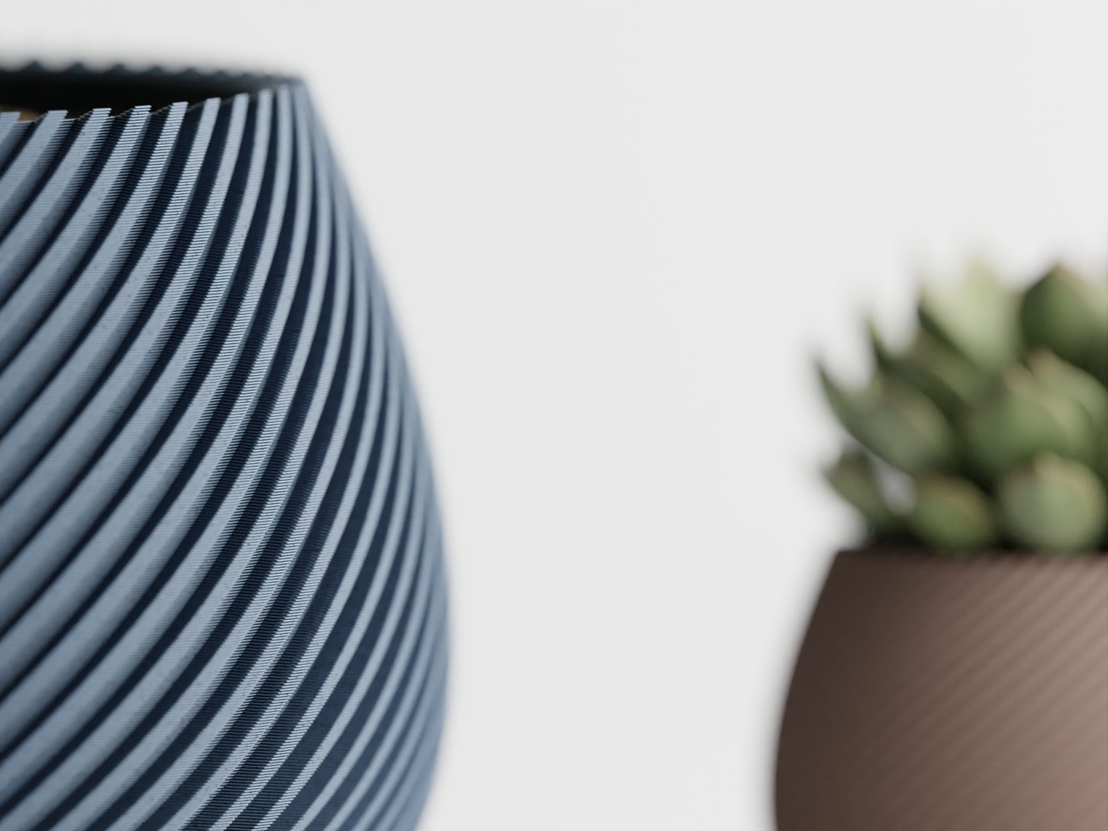 #16 Modern ribbed Planter Plant Pot Vase Series 5 — vue 7