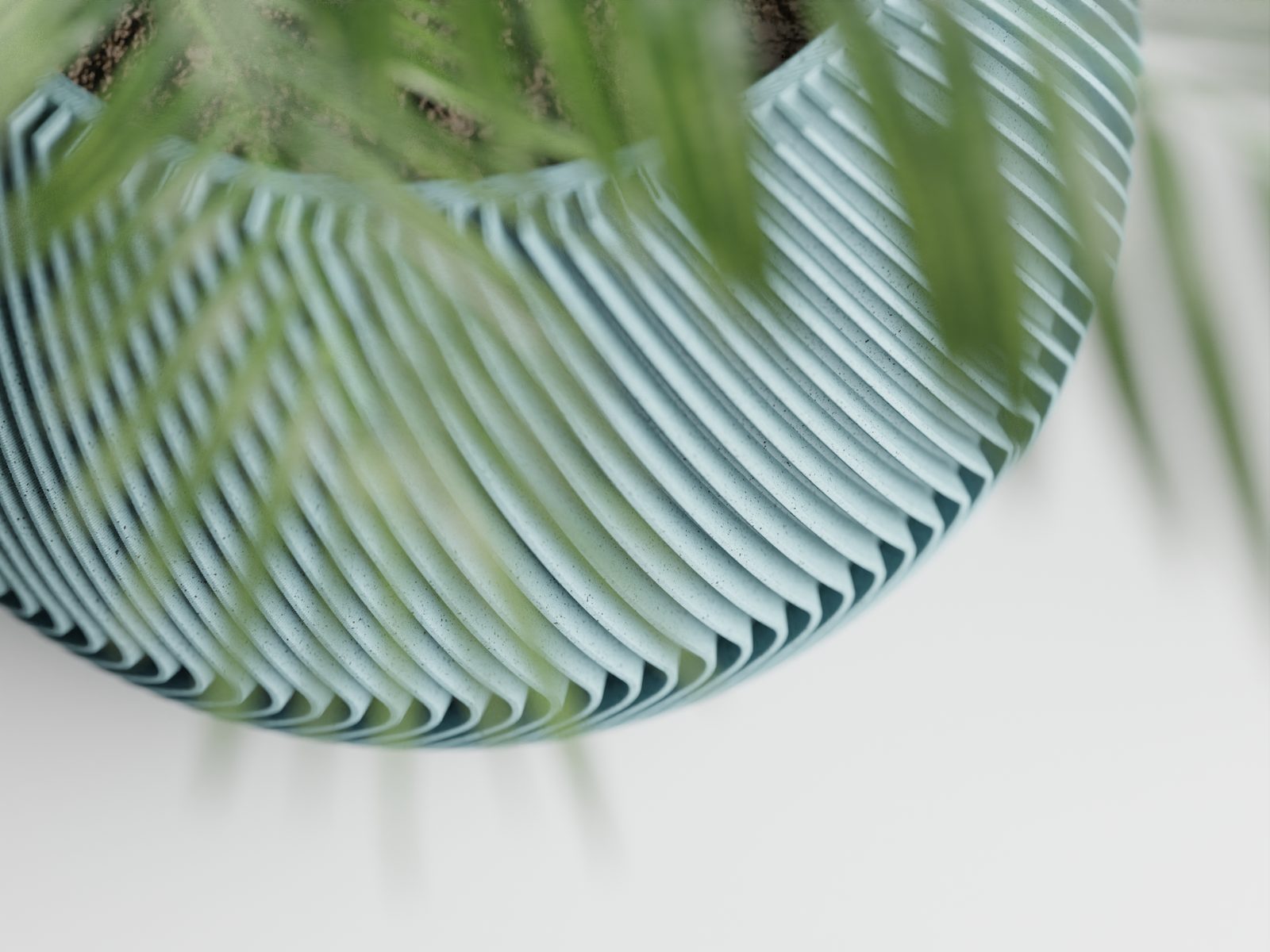 #17 Modern ribbed Planter Plant Pot Vase Series 7 — vue 5