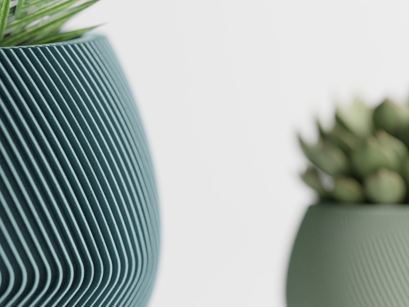 #17 Modern ribbed Planter Plant Pot Vase Series 7 — vue 6