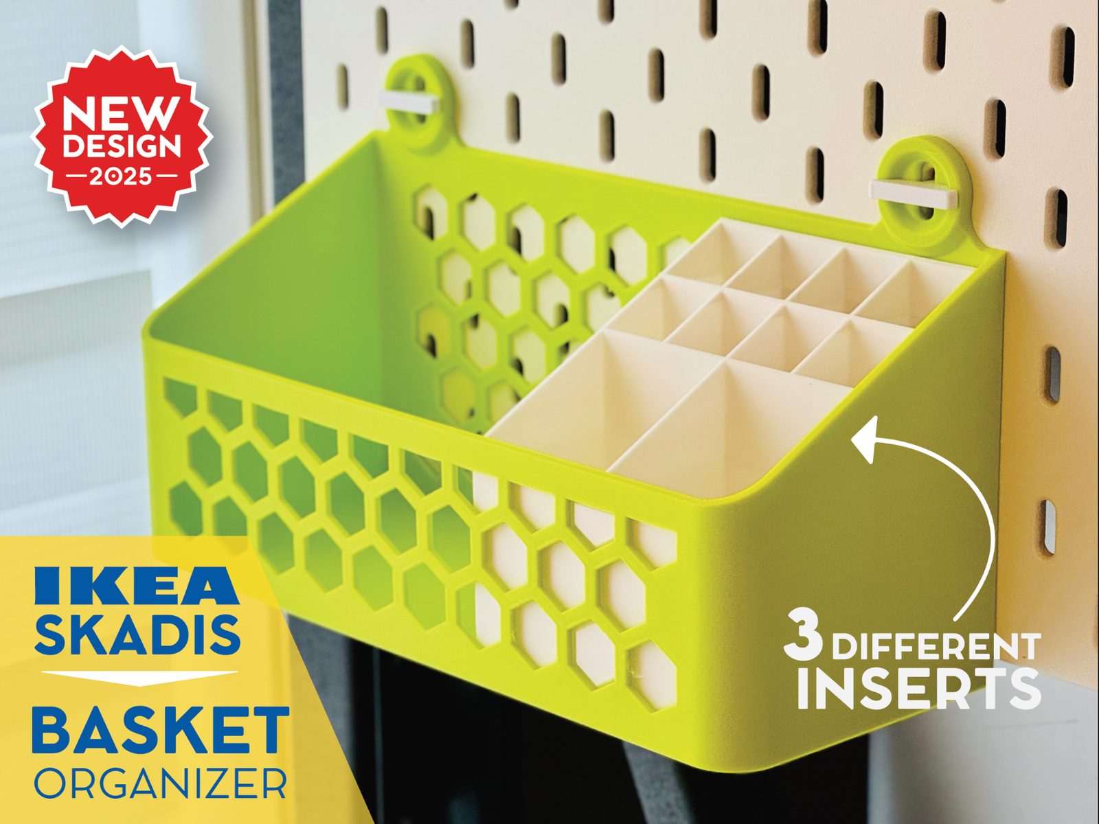 #18 IKEA Skadis Basket Box Bin Organizer + 3 Inserts! — vue 1