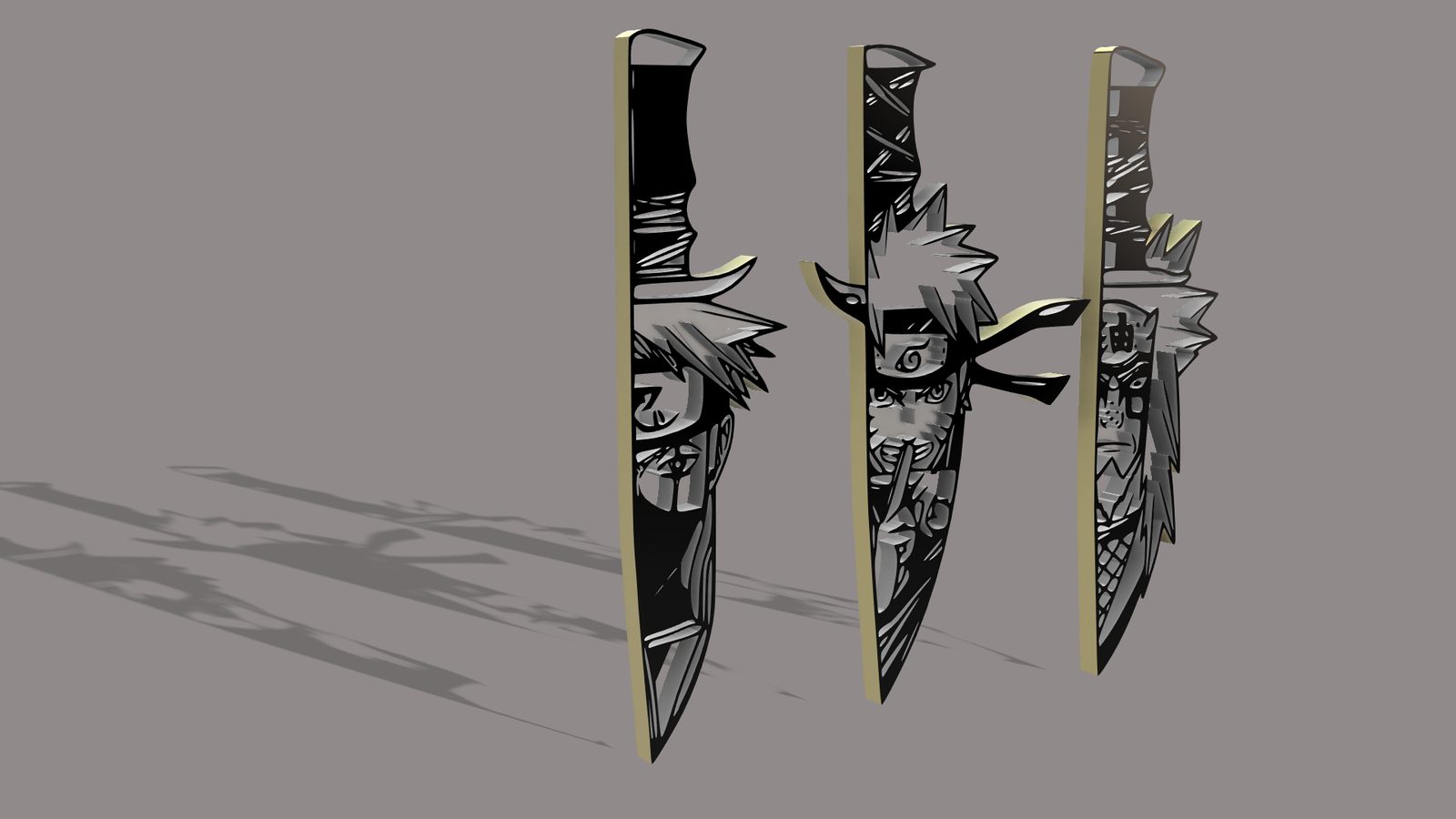 #21 Naruto Knives - Featuring Kakashi, Jiraiya,Naruto — vue 7