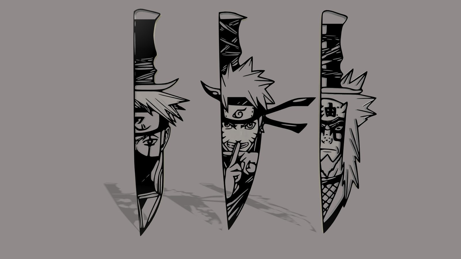 #21 Naruto Knives - Featuring Kakashi, Jiraiya,Naruto — vue 9