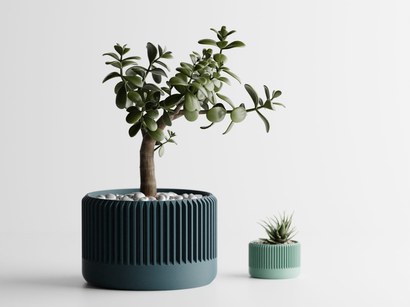 #23 Plant Pot Planter Rib Delta 1 — vue 3