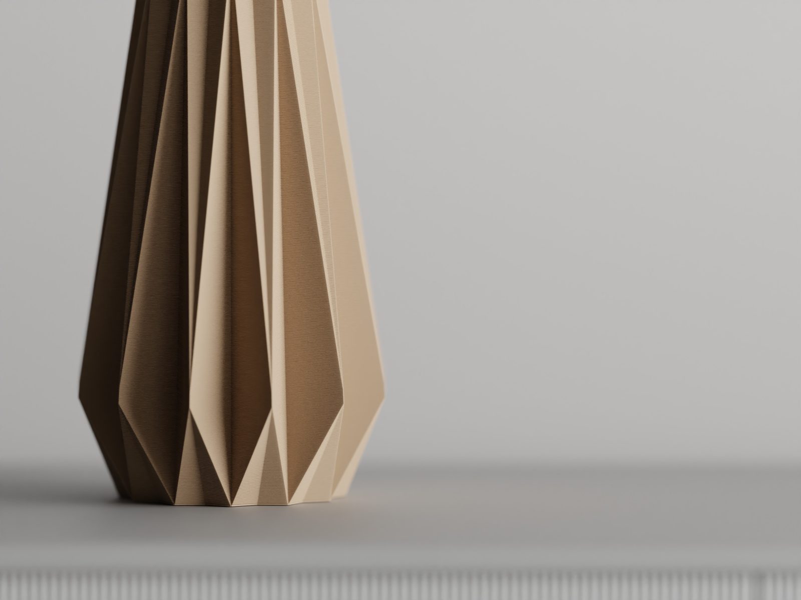 #24 Vase big ribs triangle — vue 12