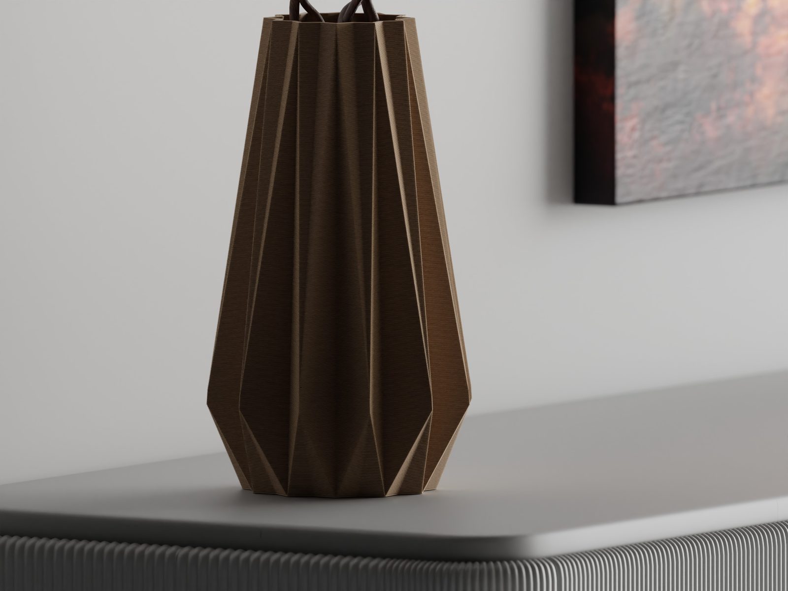 #24 Vase big ribs triangle — vue 13