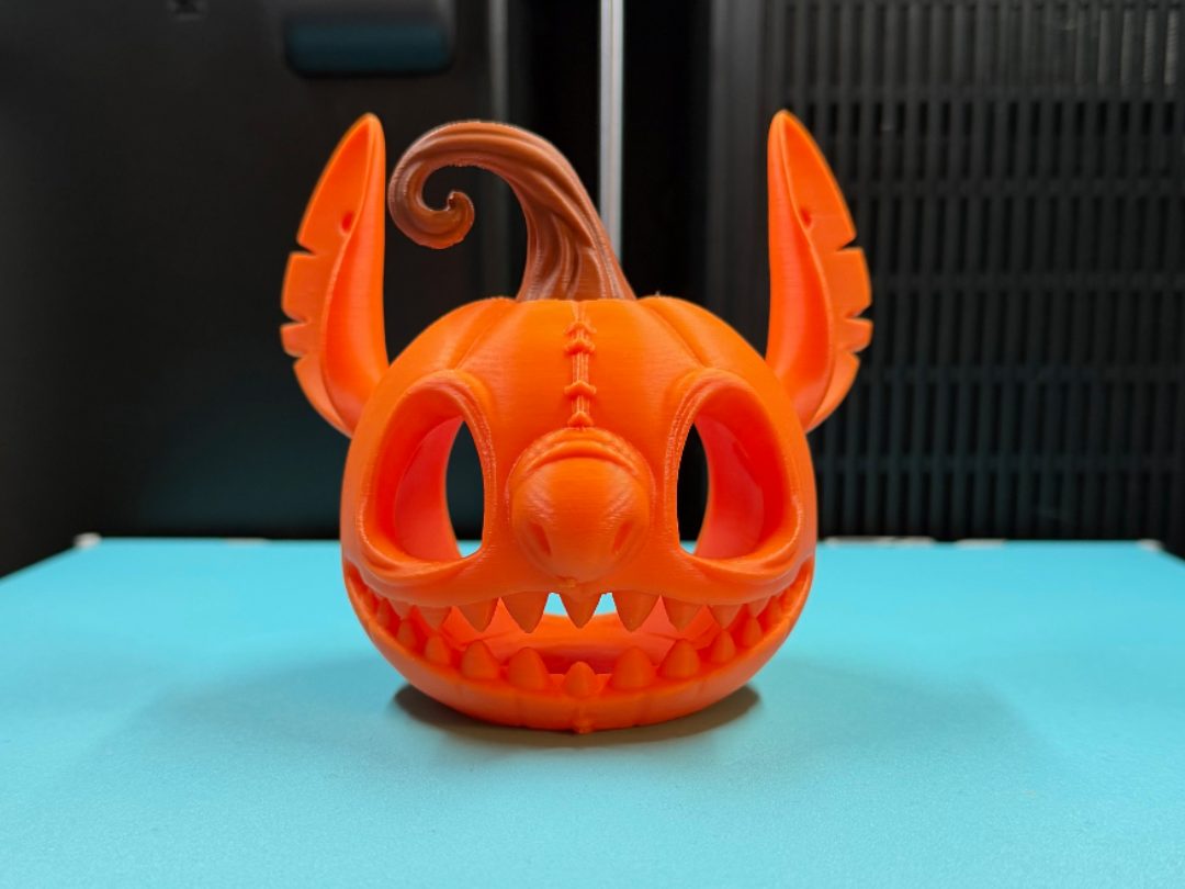 #27 Stitch Kürbis Halloween für Teelichter — vue 1
