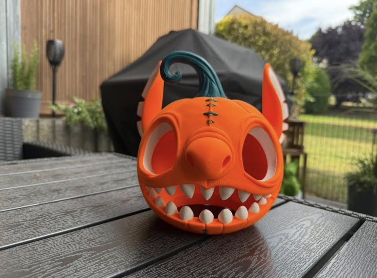 #27 Stitch Kürbis Halloween für Teelichter — vue 8