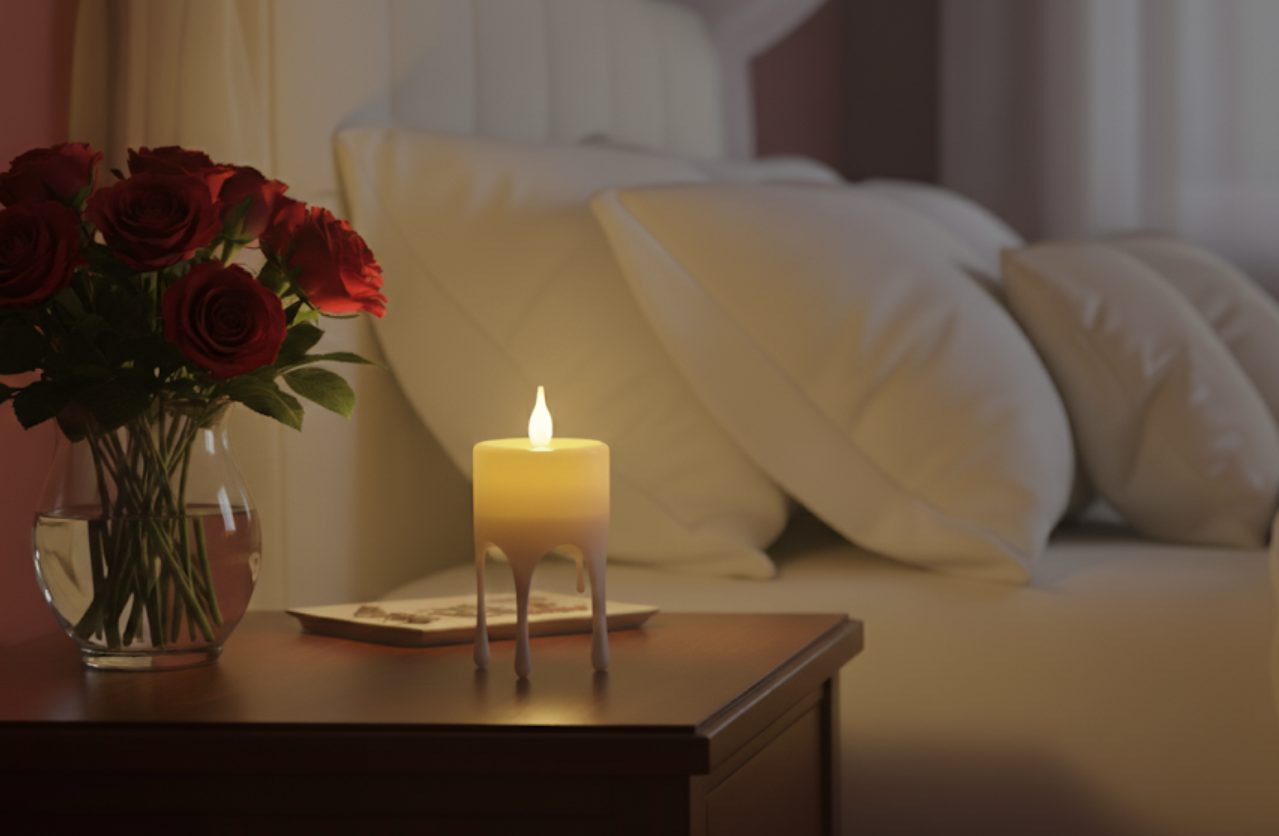#28 Floating dripping candle – LED tealight holder — vue 3