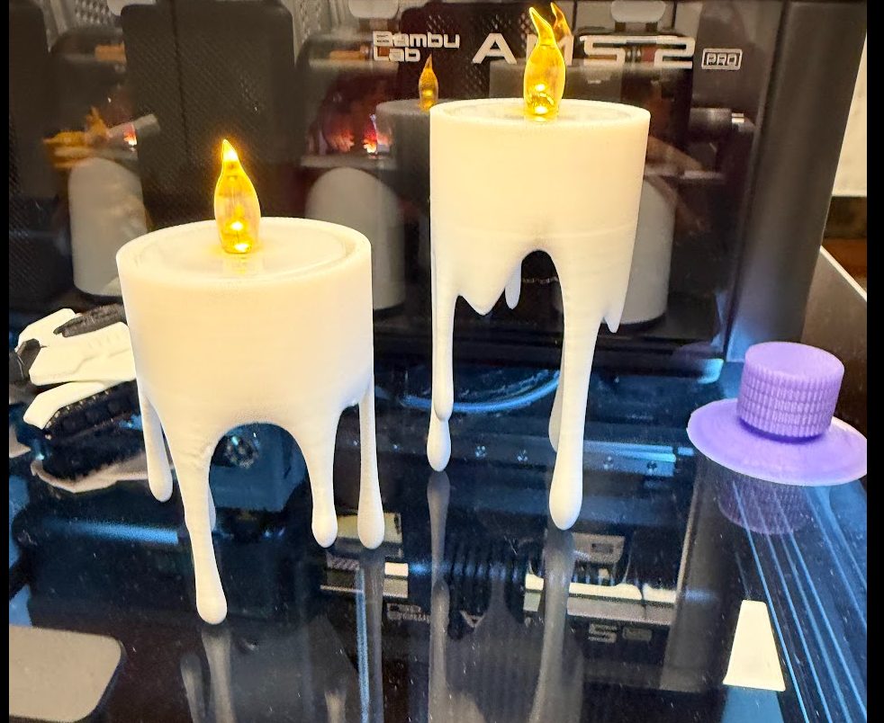 #28 Floating dripping candle – LED tealight holder — vue 5