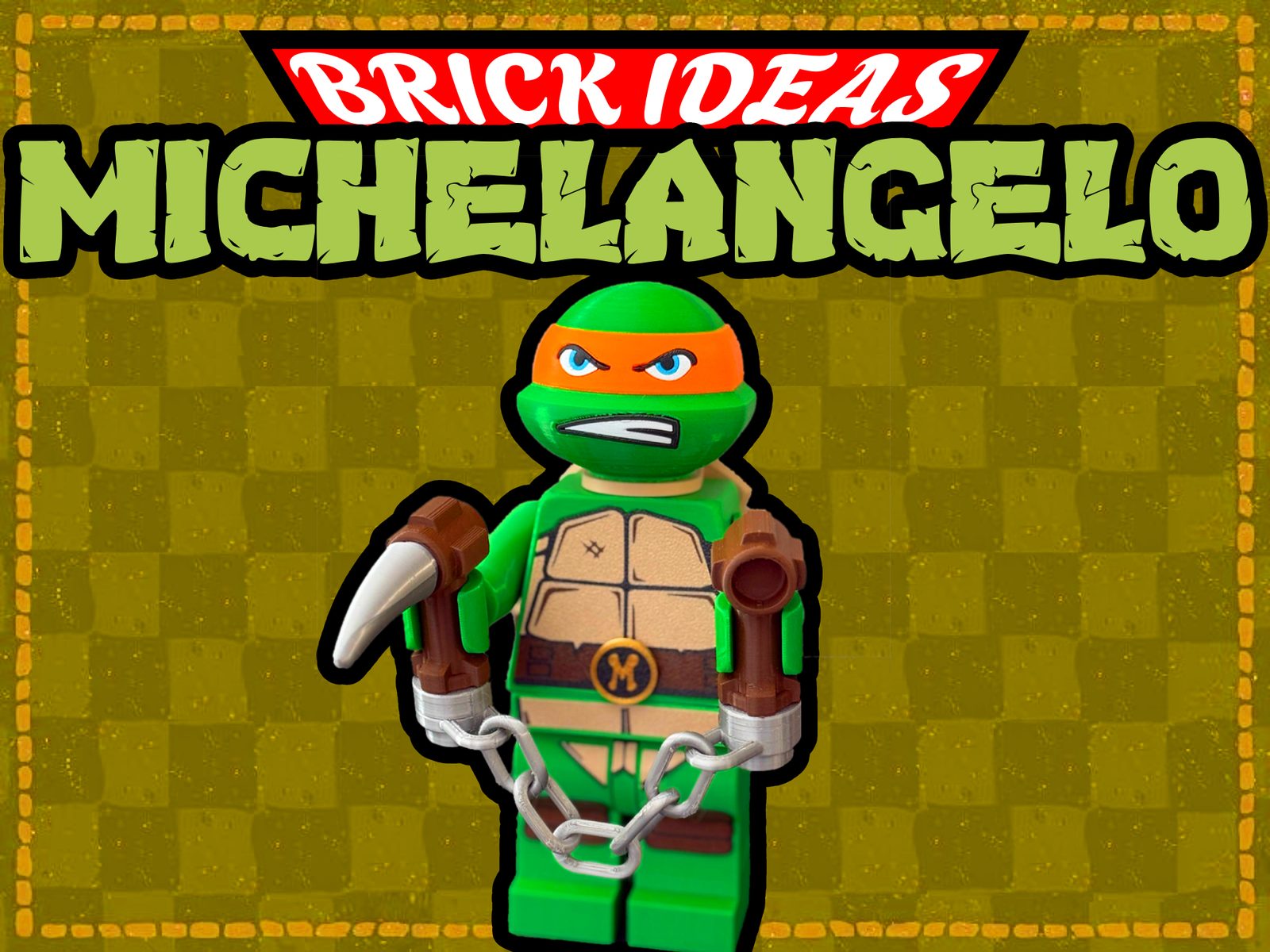 #32 Michelangelo NinjaTurtles brick-style - 500% — vue 1