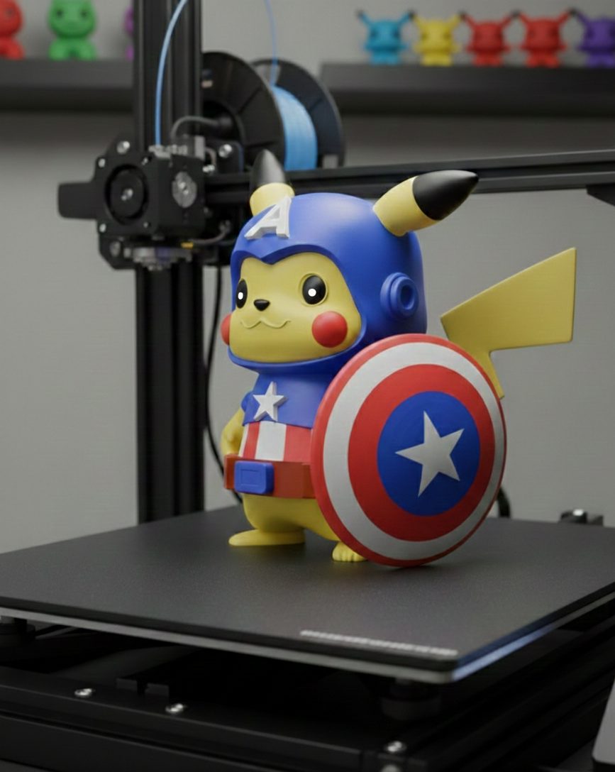 #32 Pikachu Captain America — vue 1