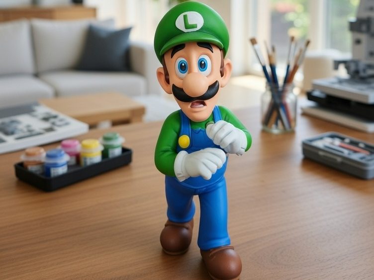 #34 Ängstlicher Luigi – Super Mario 3D Figur — vue 2