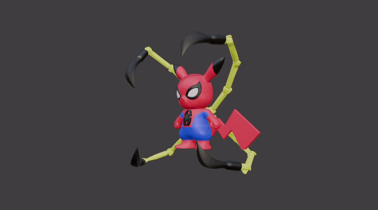 #37 Spider Man - Pikachu (Multiparts) — vue 9