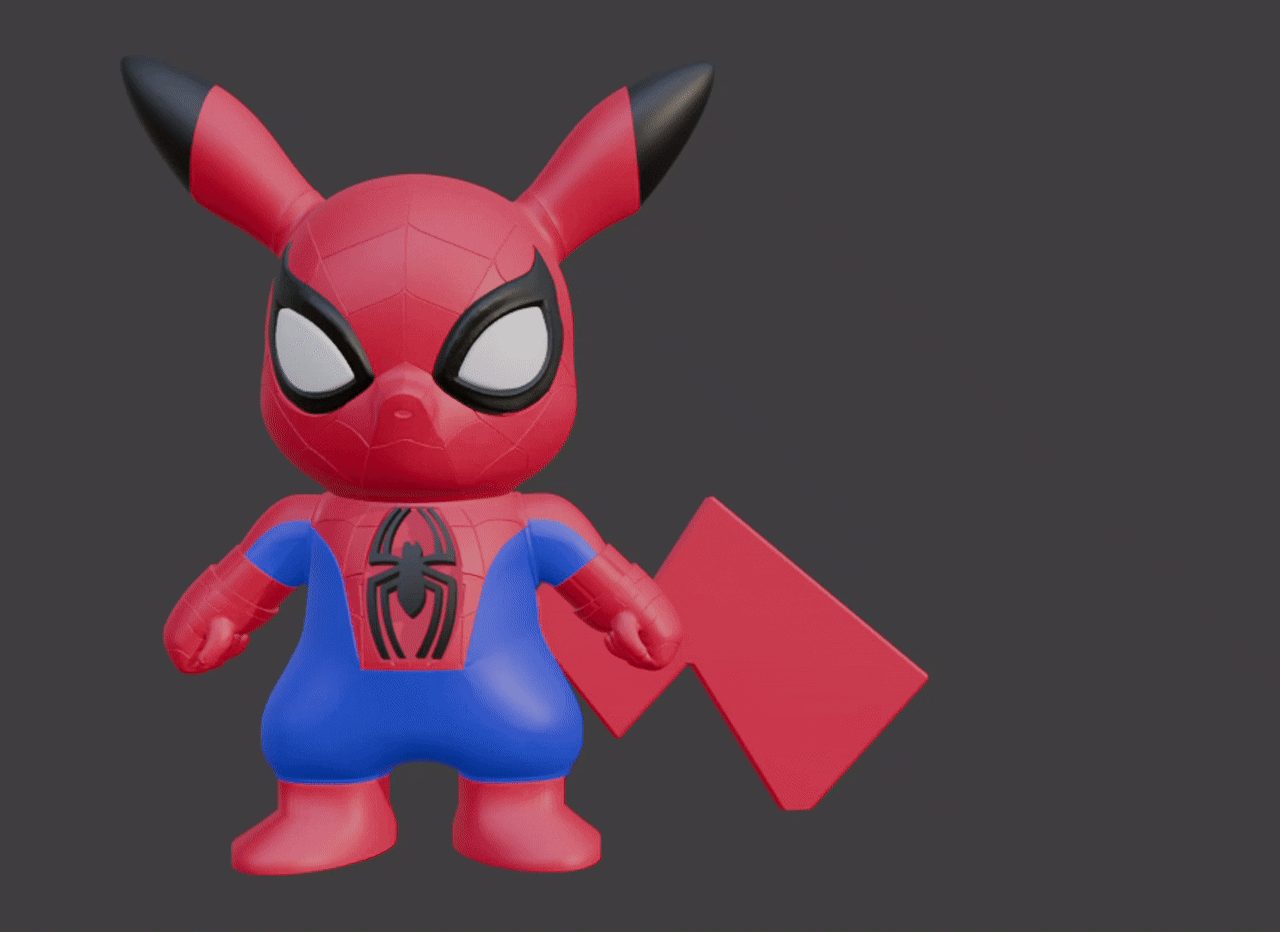 #37 Spider Man - Pikachu (Multiparts) — vue 11