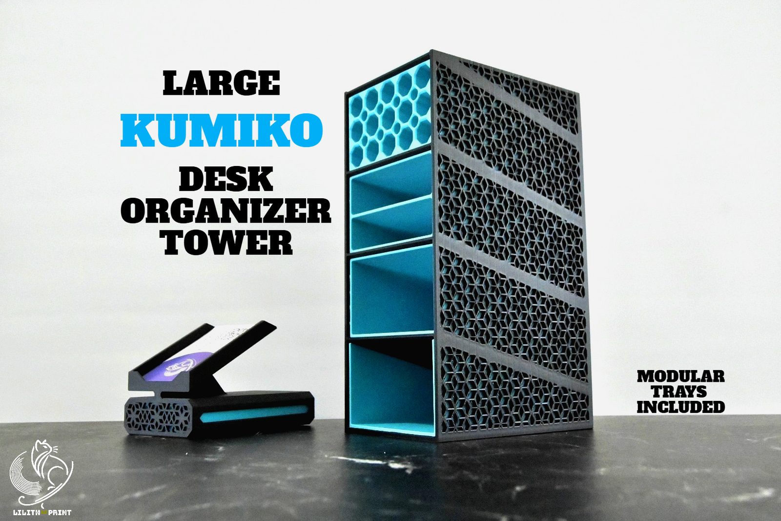 #43 Large Kumiko Desk Organizer Tower — vue 6