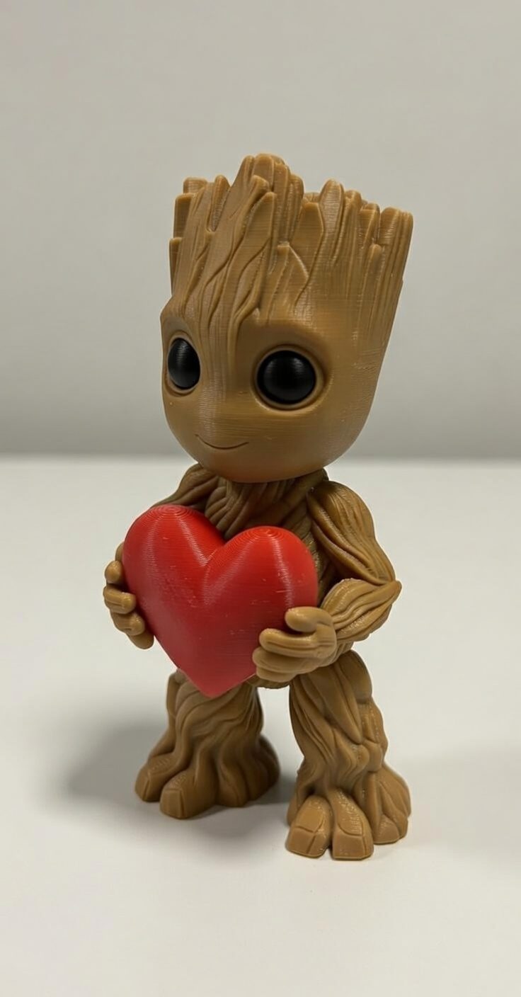 #45 Valentines - Cute Baby Groot with Heart — vue 1