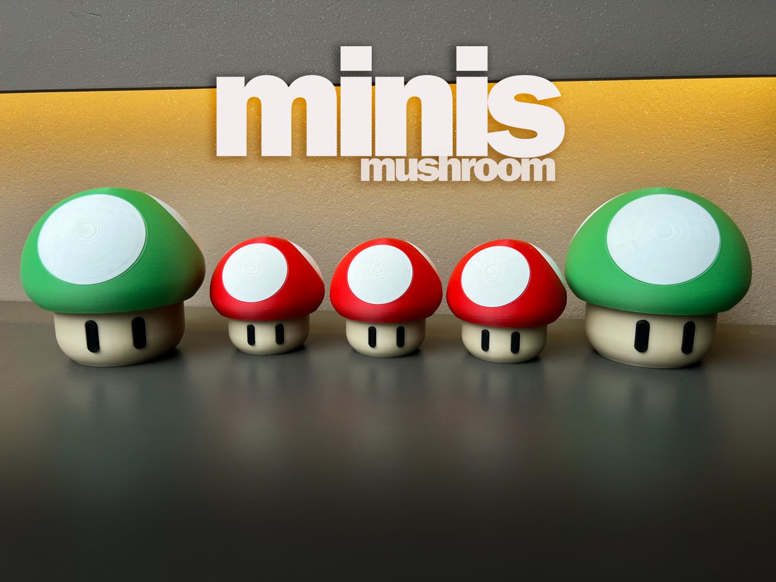 #46 MINIS Super Mario 1up mushroom Pilz container box — vue 1
