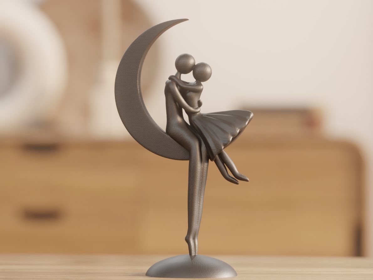 #50 Date on the Moon – Abstract Romantic Sculpture — vue 2
