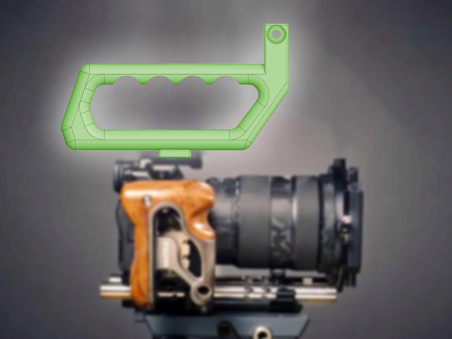 #50 Hot Shoe Cold Shoe Camera Handle with GoPro Mount — vue 1
