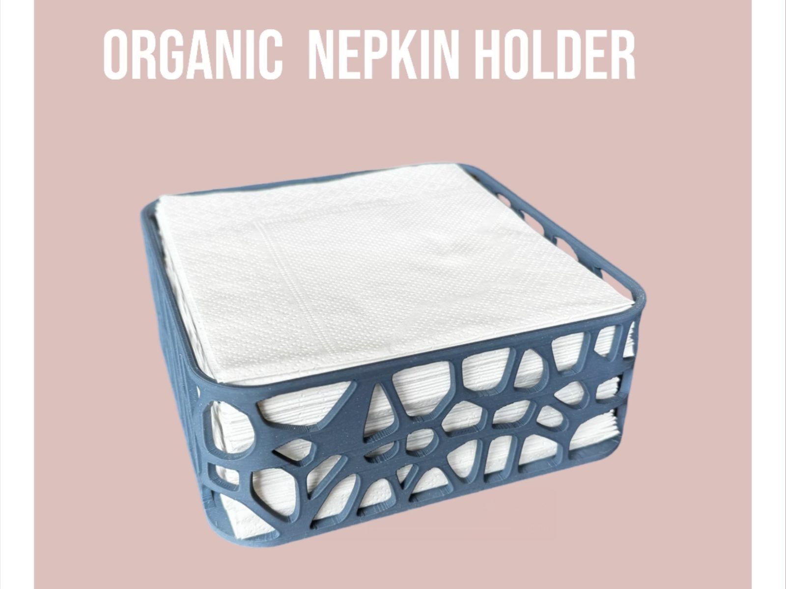 #52 Modern Napkin Holder with Organic Design — vue 1