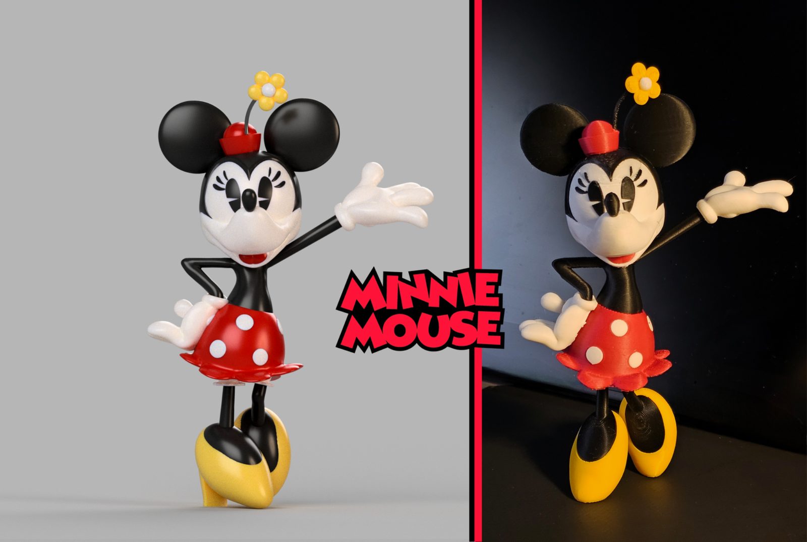 #53 MinnieMouse FanArt 16cm tall — vue 1