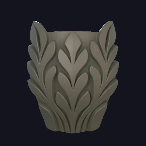 #53 Vase Art – totem organizer pot with tribal vibe — vue 4