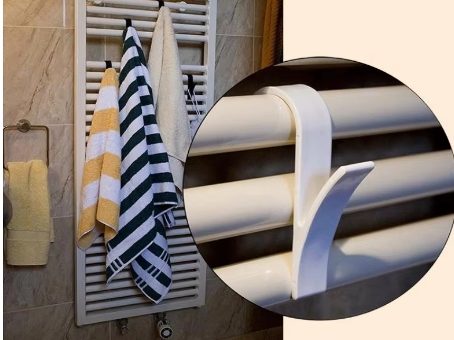 #58 Kitchen Bathroom Bedroom Hanger Clips Storage Rack — vue 1