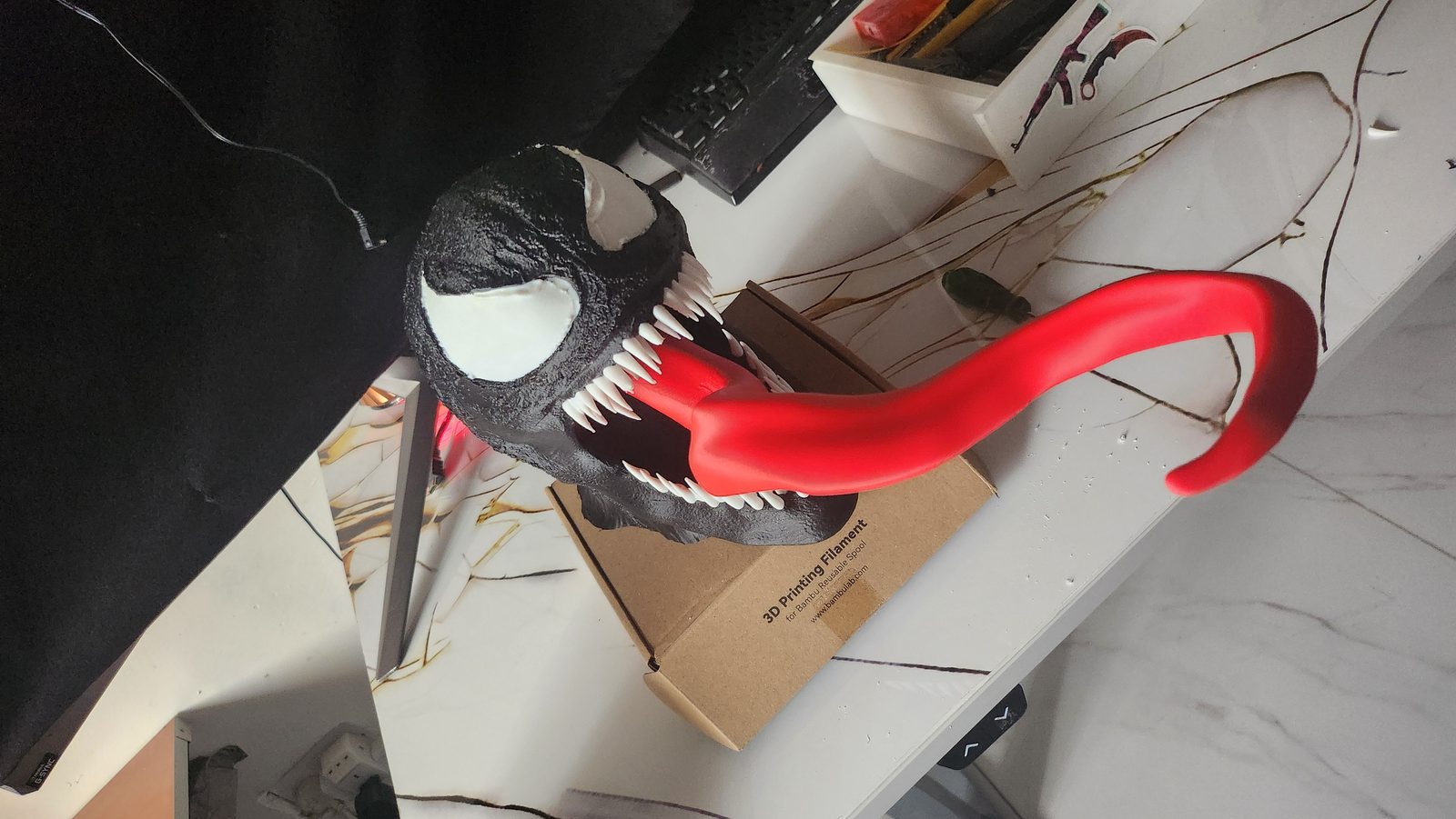 #64 Venom Head Bust AMS Ready Hyper Detailed Print — vue 1