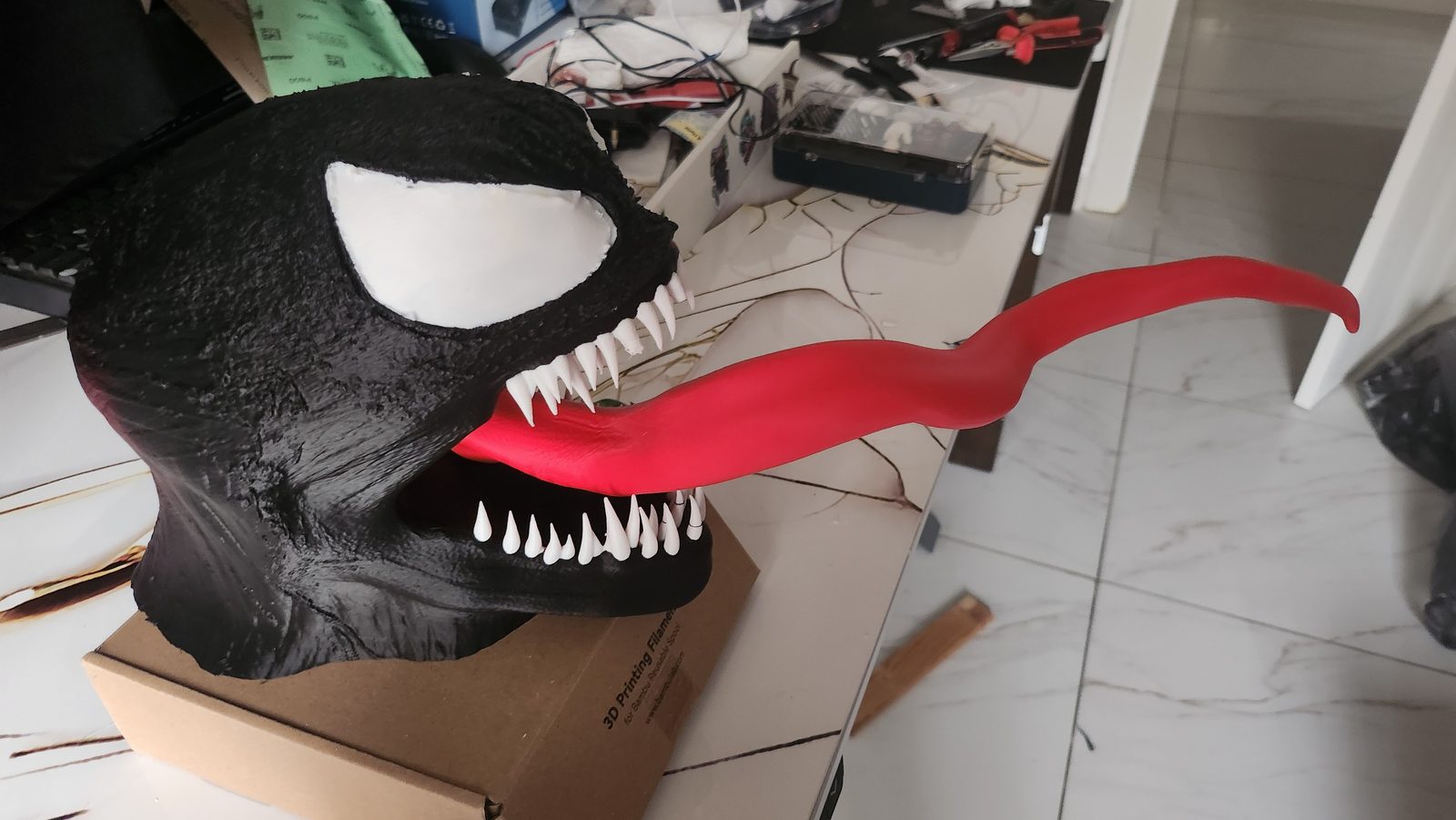 #64 Venom Head Bust AMS Ready Hyper Detailed Print — vue 8