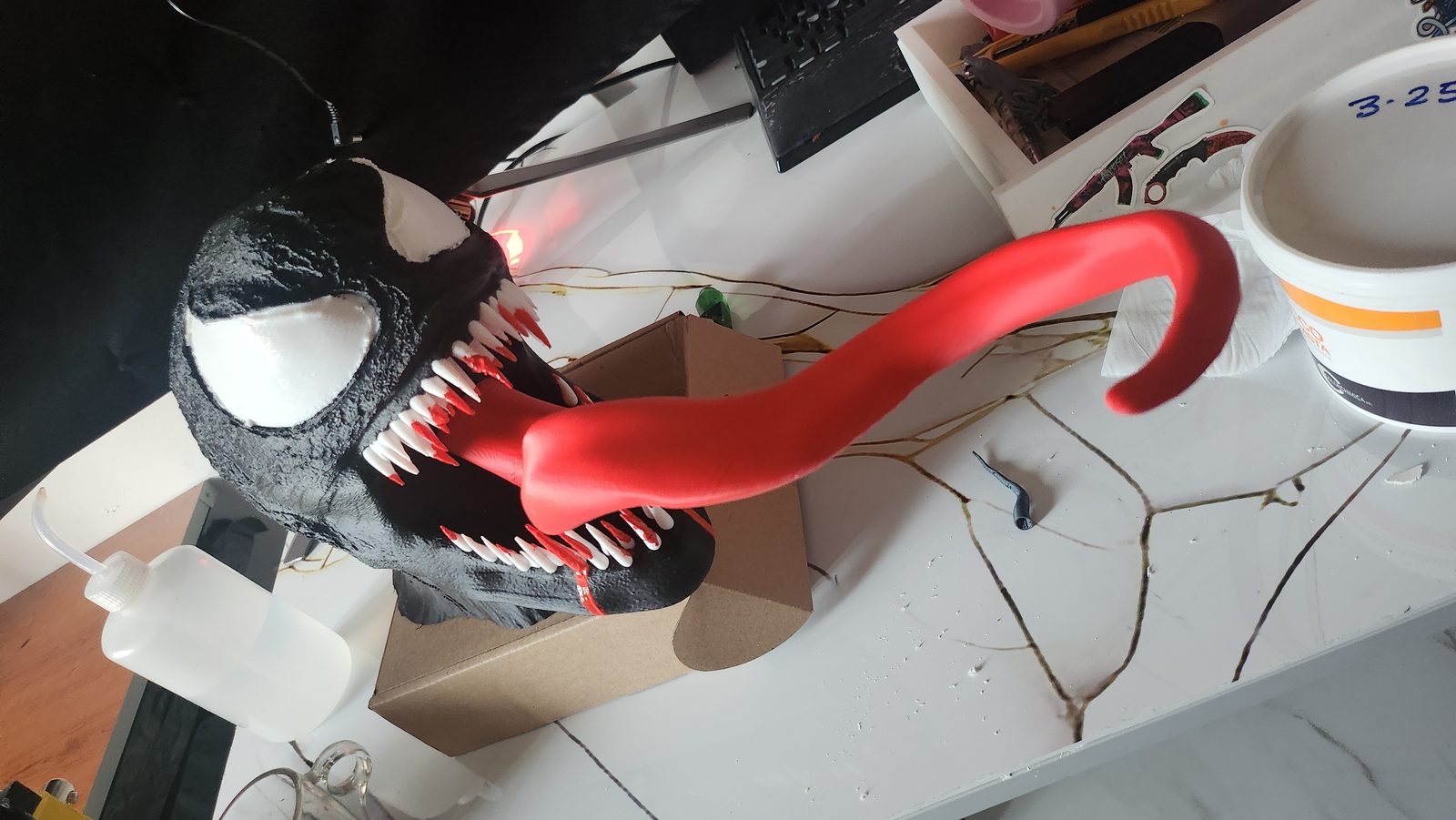 #64 Venom Head Bust AMS Ready Hyper Detailed Print — vue 11