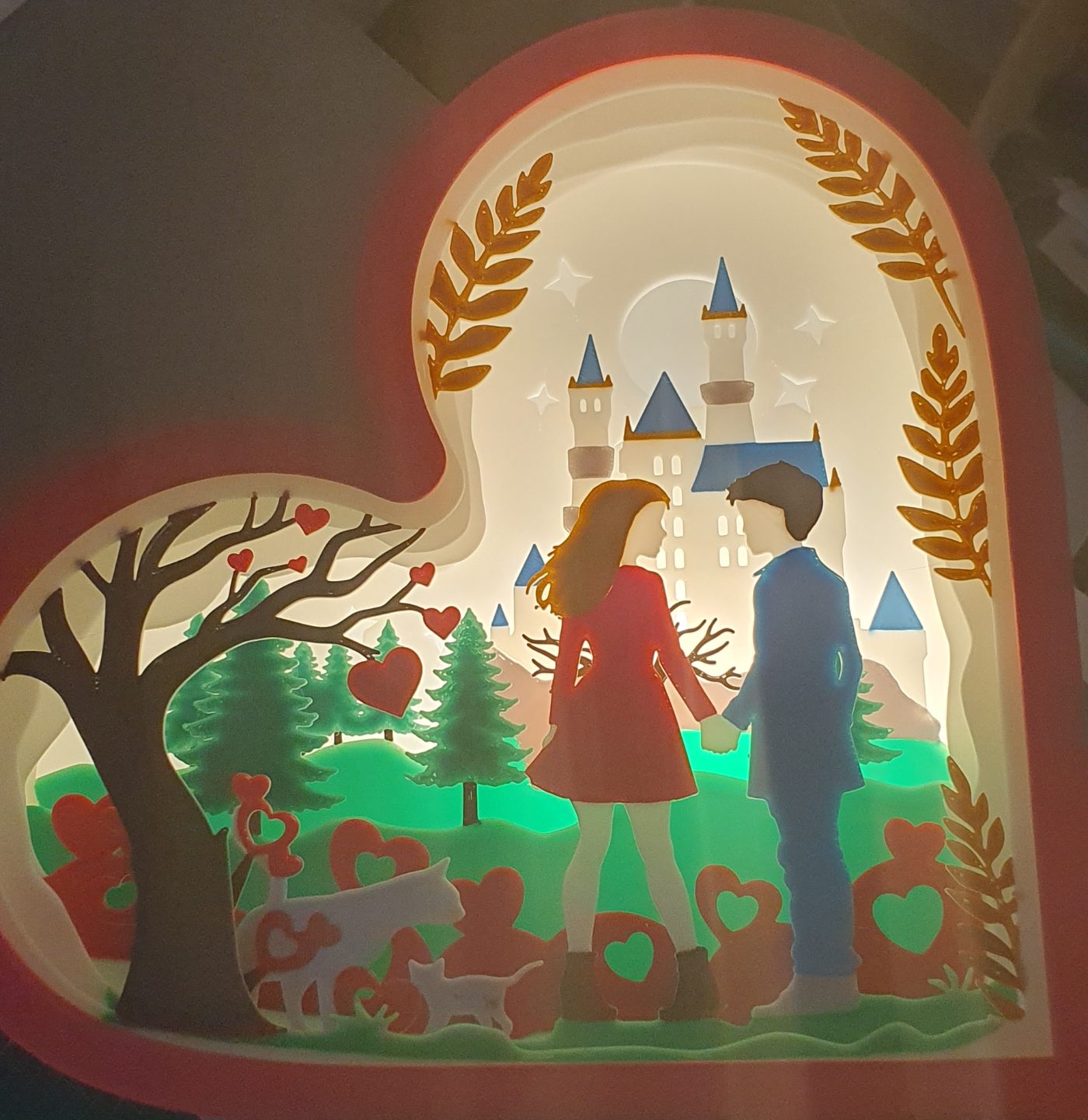 #70 Lovers Valentine Day Shadowbox — vue 9