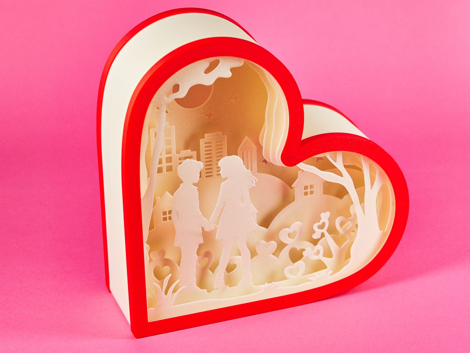 #70 Lovers Valentine Day Shadowbox — vue 17