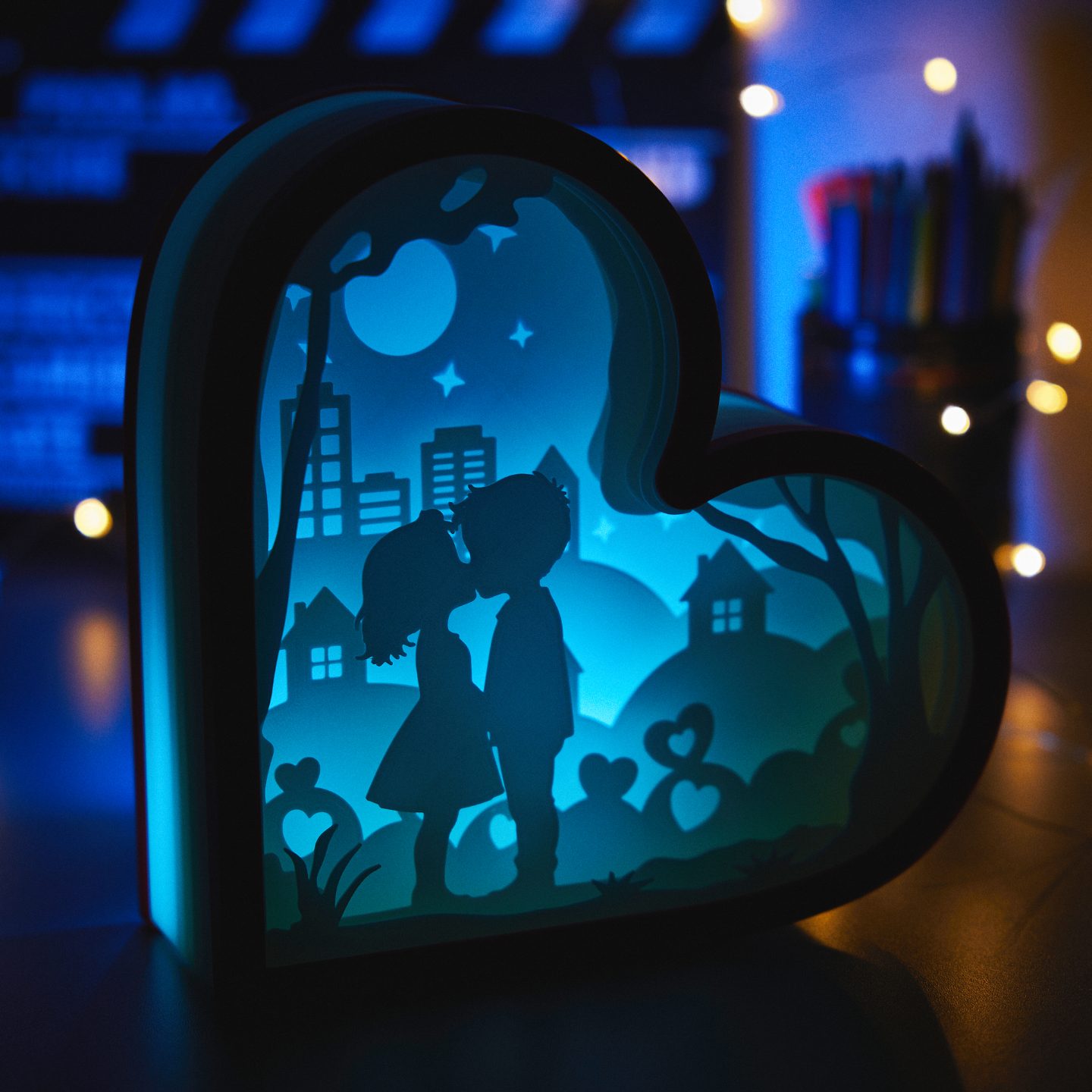 #70 Lovers Valentine Day Shadowbox — vue 22