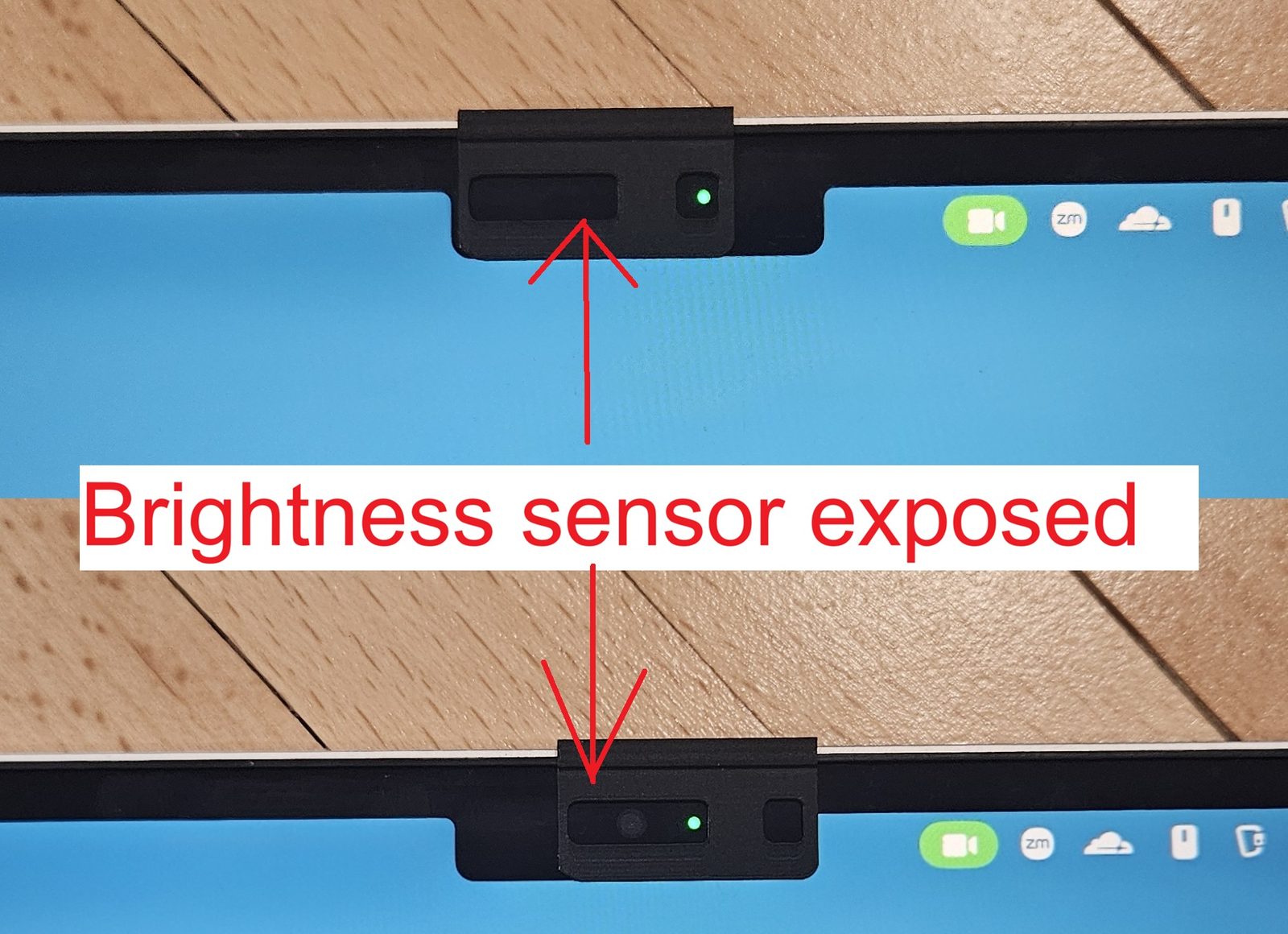 #70 Macbook camera cover - brightness sensor exposed — vue 6