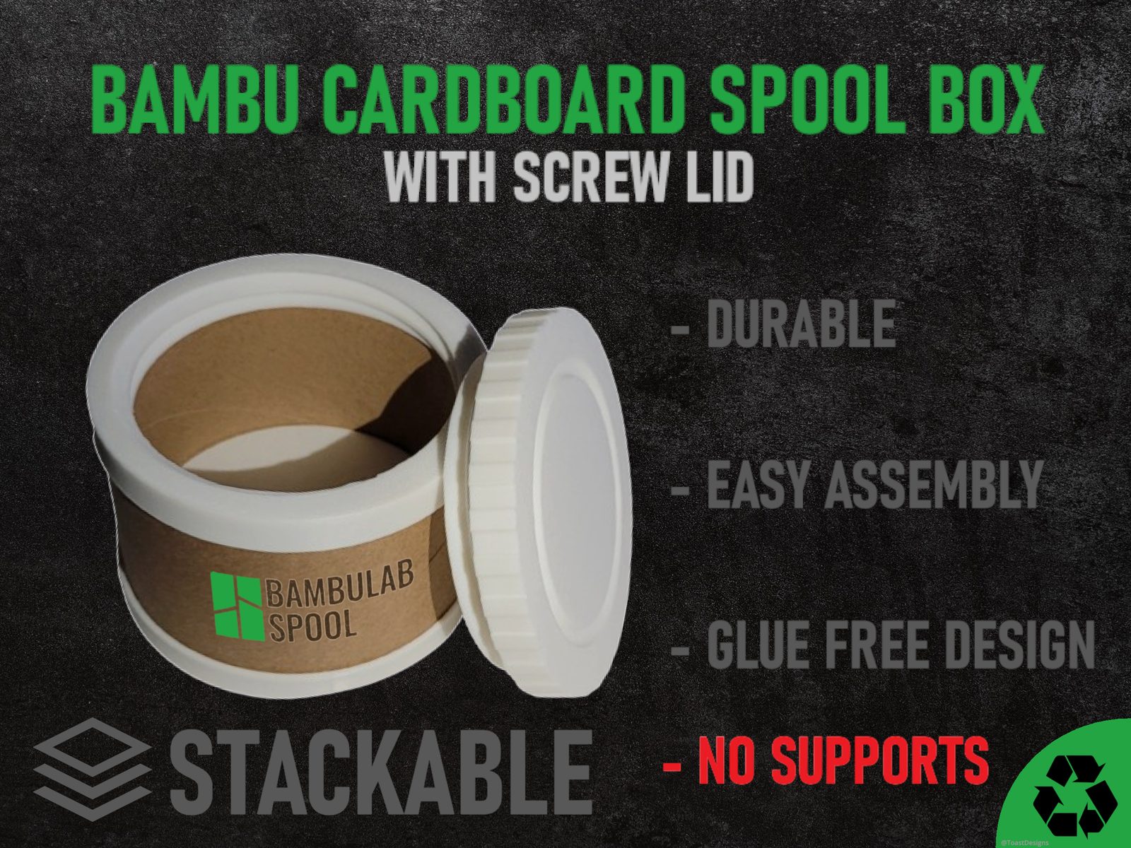 #74 Bambu Lab Cardboard Spool Box [stackable] — vue 1