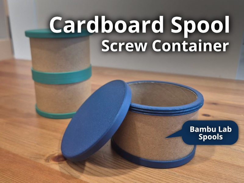 #75 Bambu Cardboard Spool Screw Container — vue 2