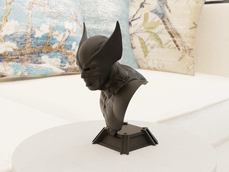 #90 Wolverine Bust Statue — vue 4