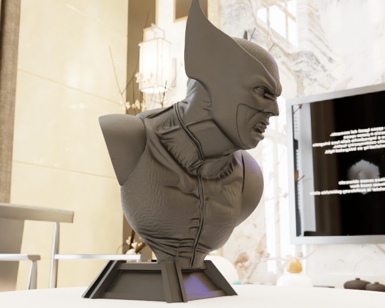 #90 Wolverine Bust Statue — vue 5