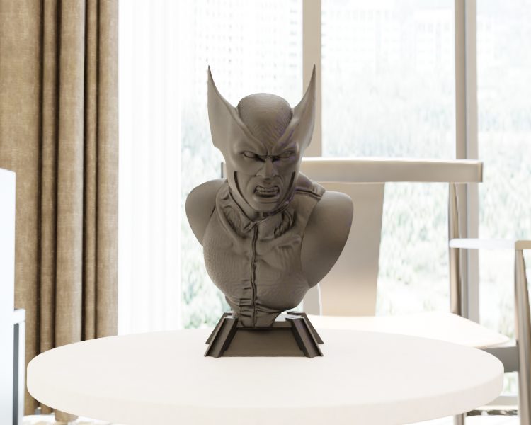 #90 Wolverine Bust Statue — vue 8