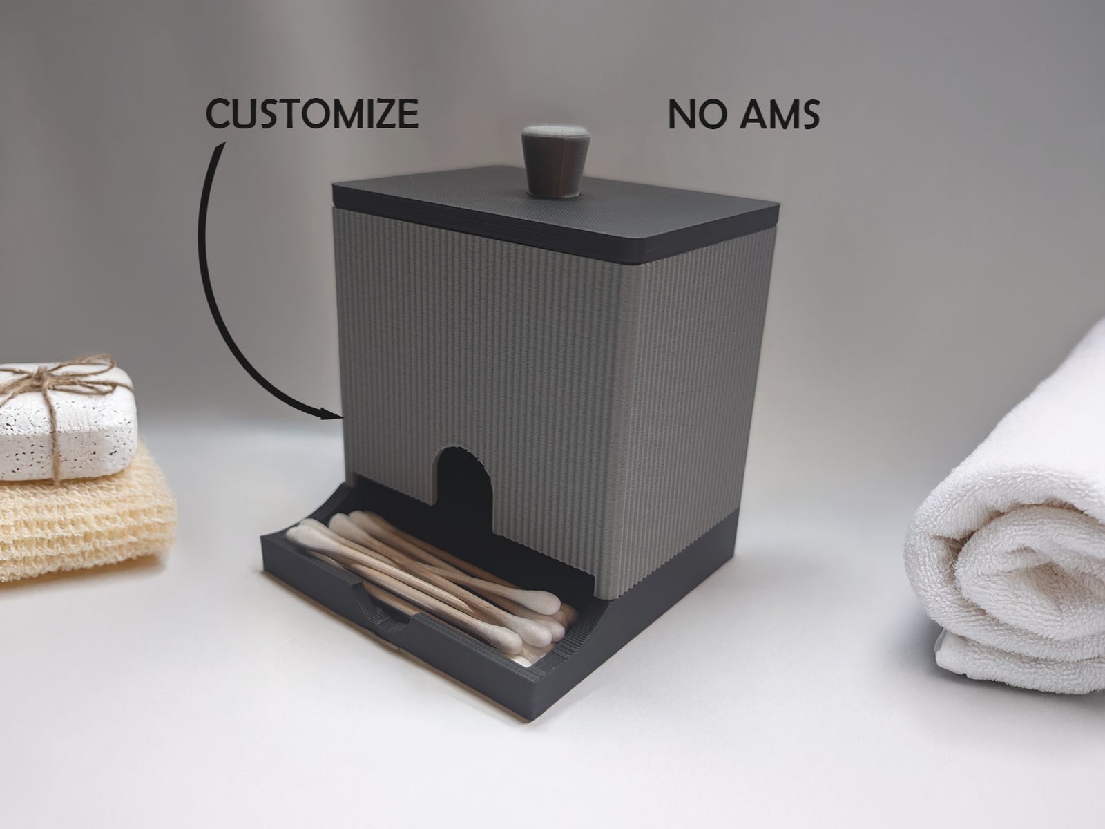 #93 Q-Tip Holder Dispenser V2 — vue 1