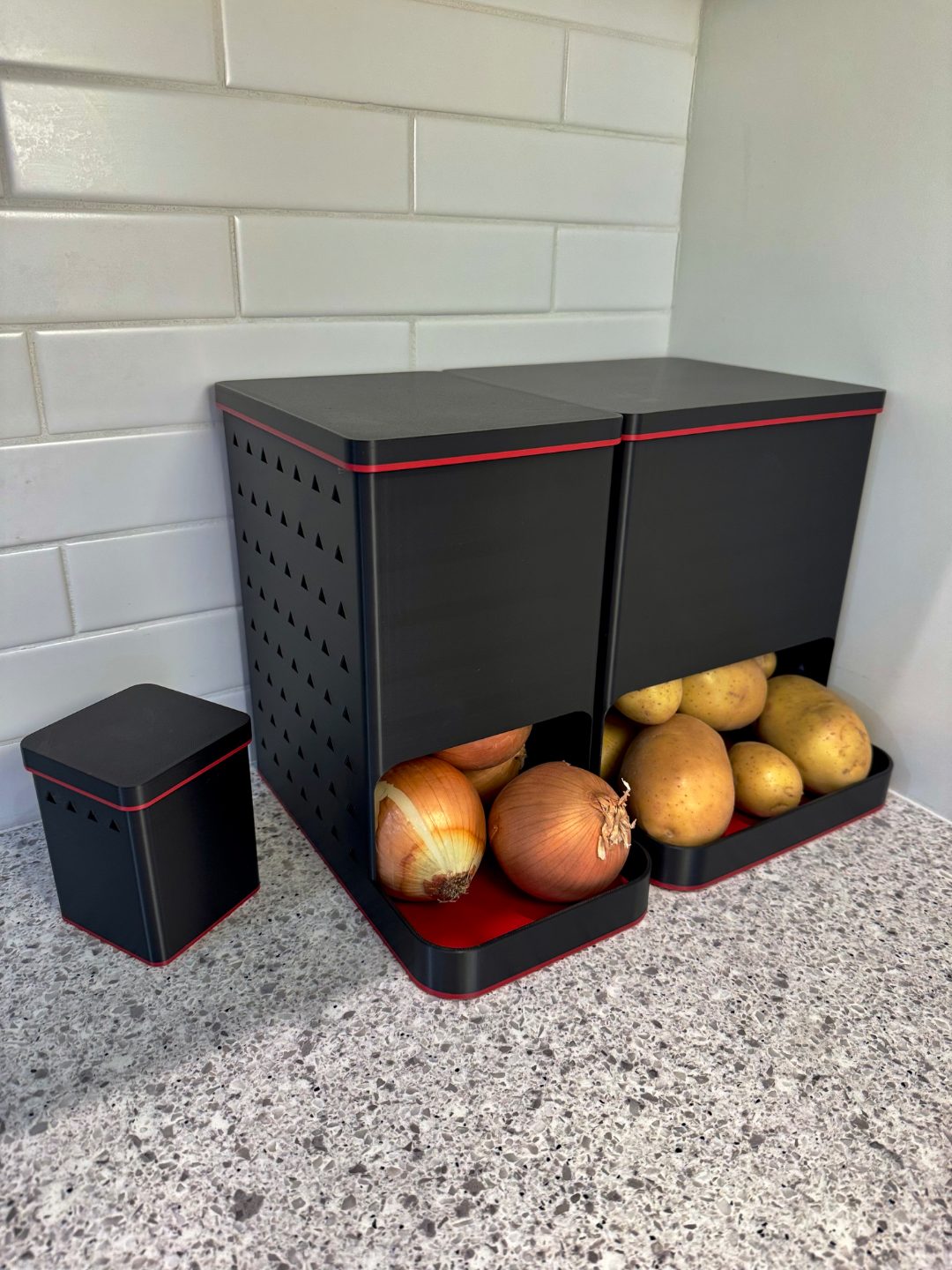 #95 Potato, Onion & Garlic Bin Dispenser Keeper — vue 9