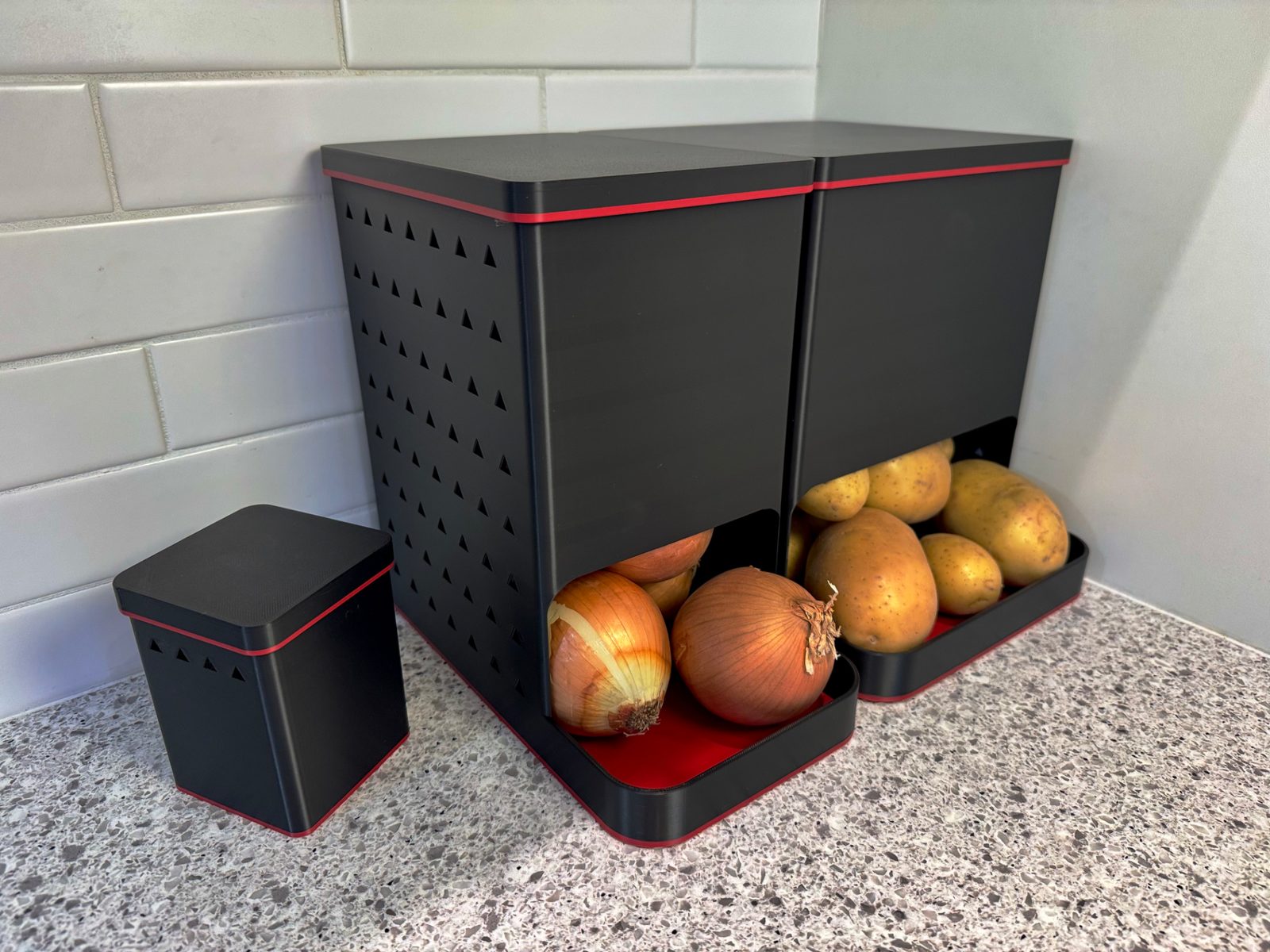 #95 Potato, Onion & Garlic Bin Dispenser Keeper — vue 11